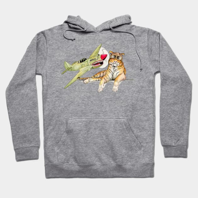 P40 Flying Tiger Hoodie by AaronShirleyArtist